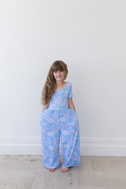 Posie - Wide-leg Romper Blush Lotus