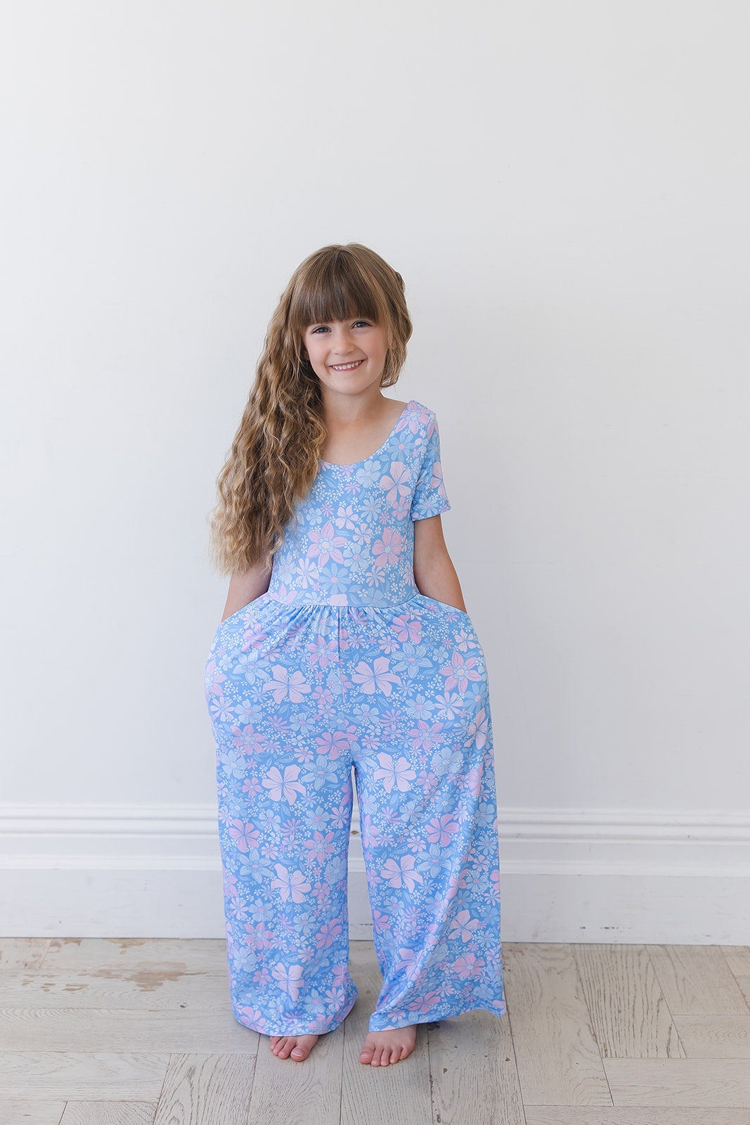 Posie - Wide-leg Romper Blush Lotus