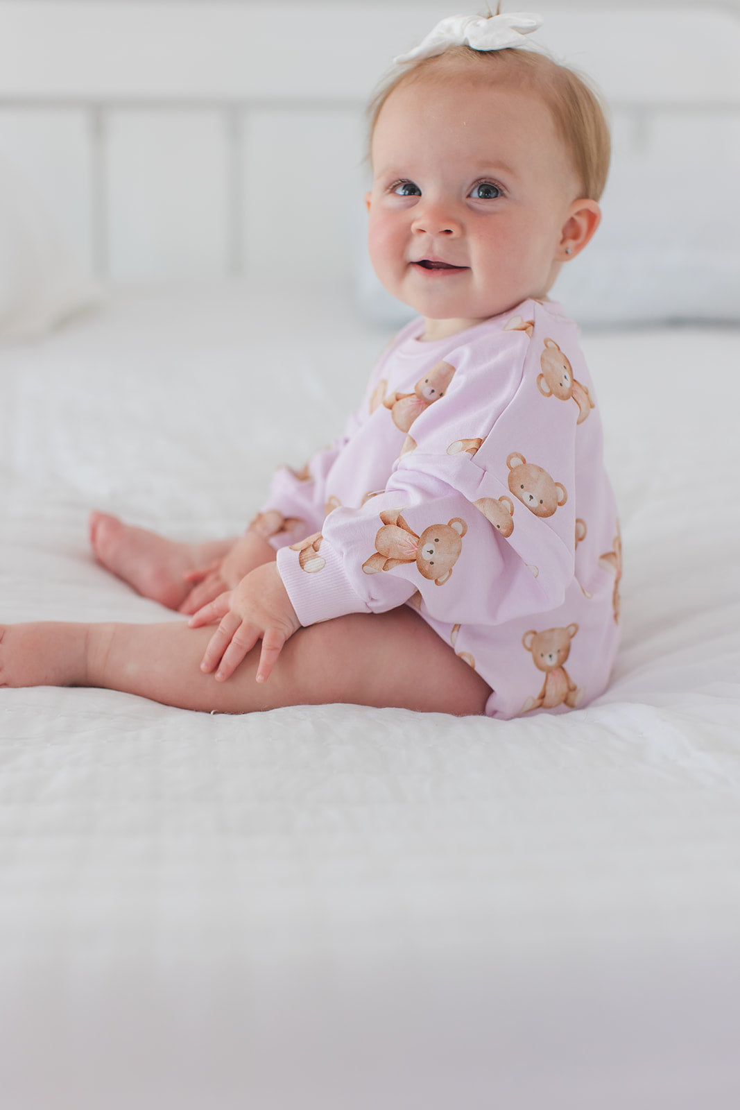 Teddy - Cloud Terry Bubble Romper Blush Lotus
