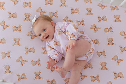 Teddy - Cloud Terry Bubble Romper Blush Lotus