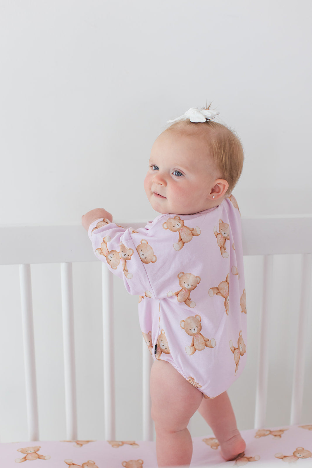 Teddy - Cloud Terry Bubble Romper Blush Lotus