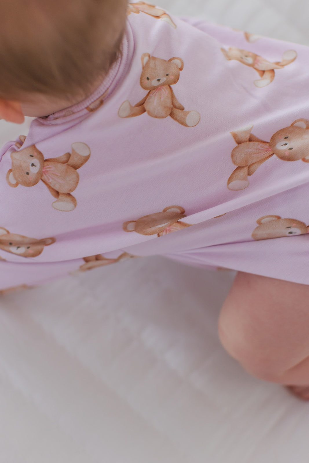 Teddy - Cloud Terry Bubble Romper Blush Lotus