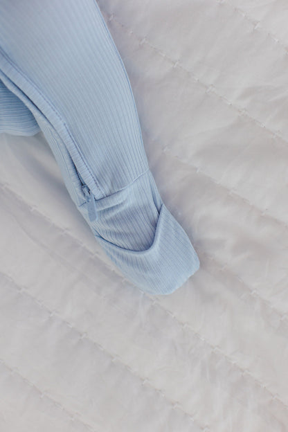 Blue Macaron (ribbed) - Zippy Blush Lotus