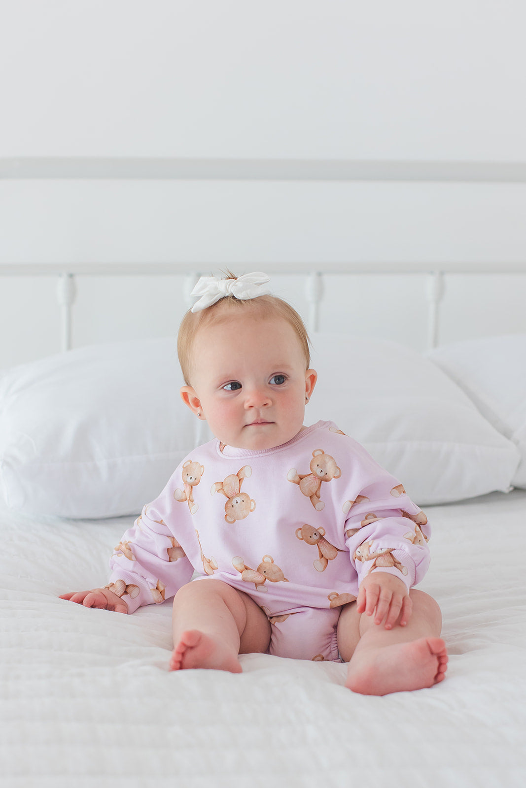 Teddy - Cloud Terry Bubble Romper Blush Lotus