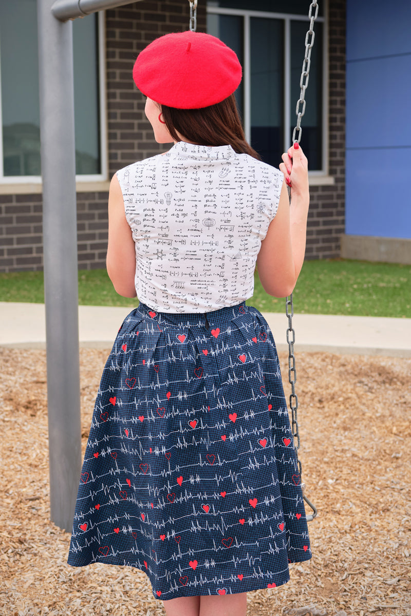 Doris Skirt in Heartbreaker - Small only Retrolicious