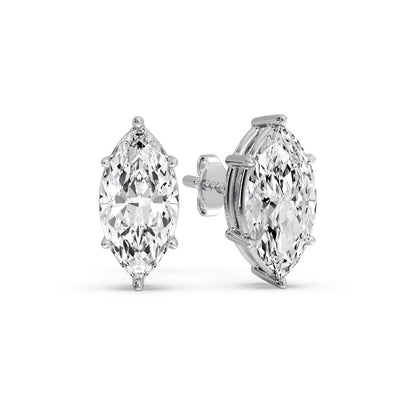 Marquise Diamond 6 Prong Stud Earrings Fascinating Diamonds