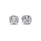 Bezel Set Cushion Diamond Stud Earrings Fascinating Diamonds