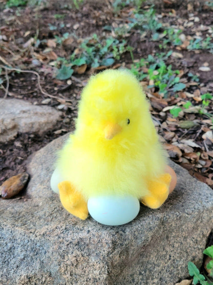 5" Fur Alpaca Yellow Chick Purely Alpaca