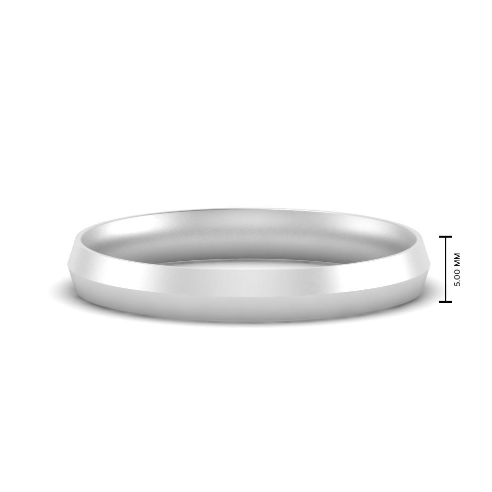 Comfort Fit Knife Edge Mens Band Fascinating Diamonds