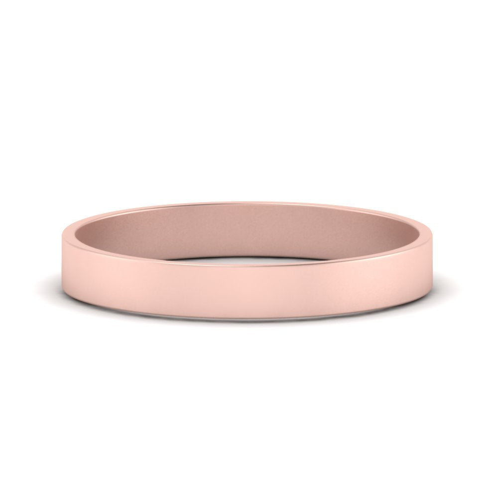 5 mm Flat Gold Wedding Band Fascinating Diamonds