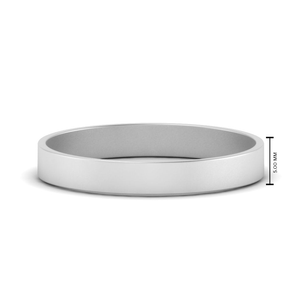 5 mm Flat Gold Wedding Band Fascinating Diamonds