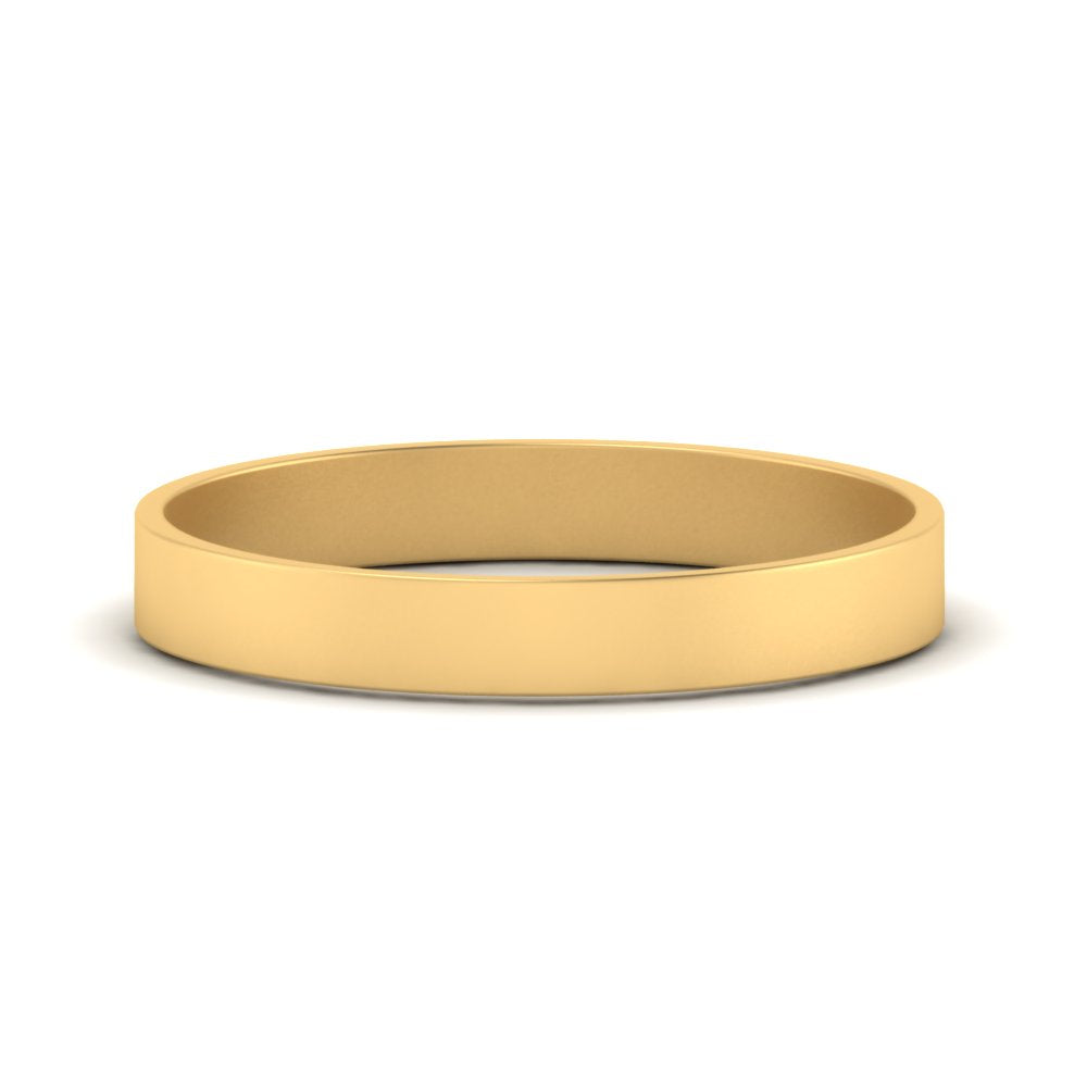 5 mm Flat Gold Wedding Band Fascinating Diamonds