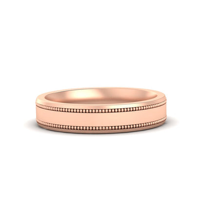 Mens Band Double Milgrain Fascinating Diamonds