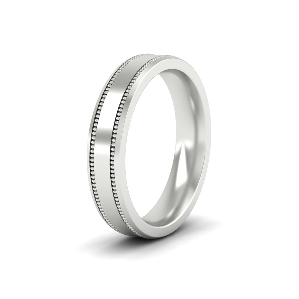 Mens Band Double Milgrain Fascinating Diamonds