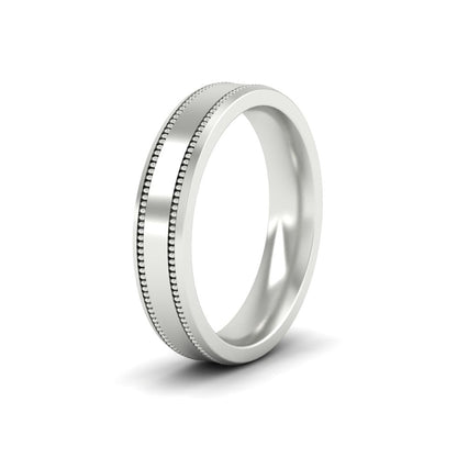Mens Band Double Milgrain Fascinating Diamonds