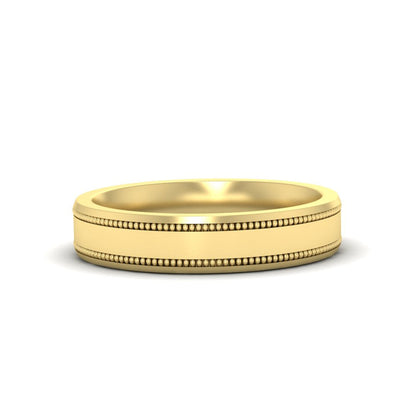Mens Band Double Milgrain Fascinating Diamonds