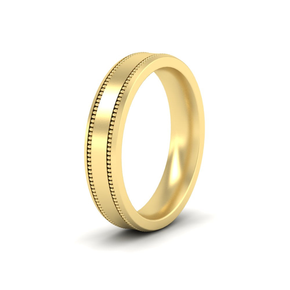 Mens Band Double Milgrain Fascinating Diamonds