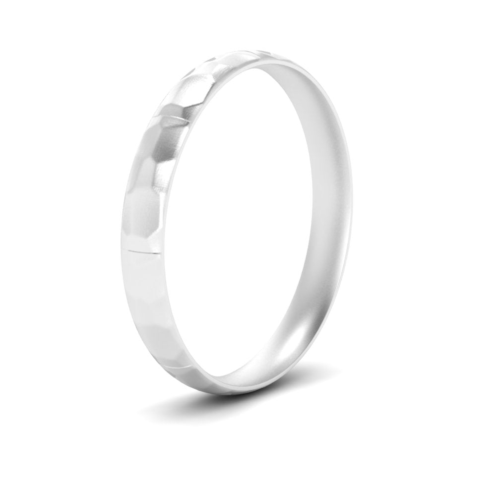 Mens Hammered Comfort Fit Wedding Band Fascinating Diamonds