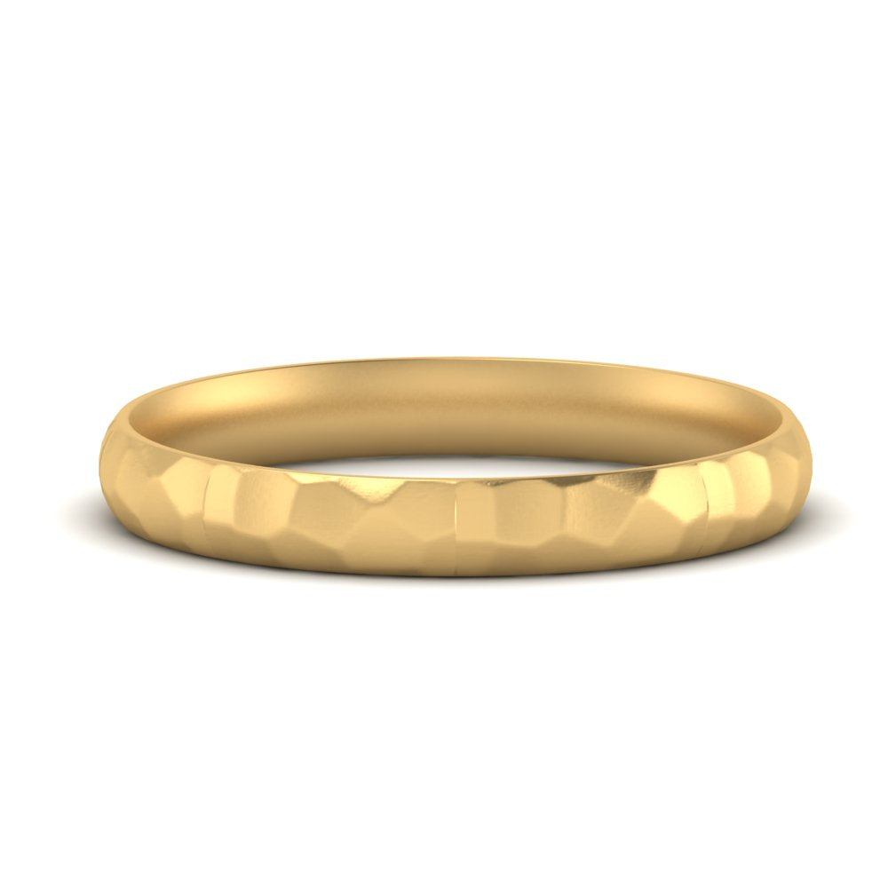 Mens Hammered Comfort Fit Wedding Band Fascinating Diamonds