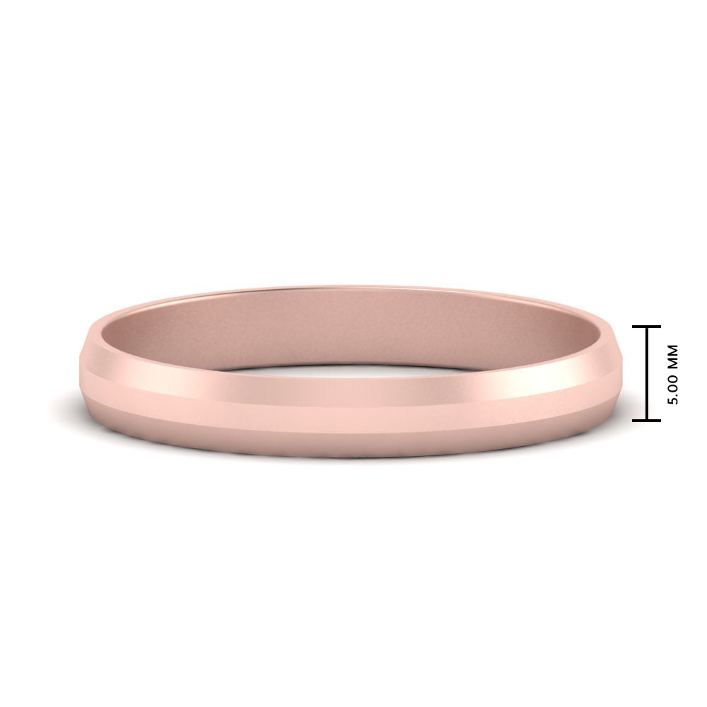 Wedding Band Beveled Edge Matte Fascinating Diamonds