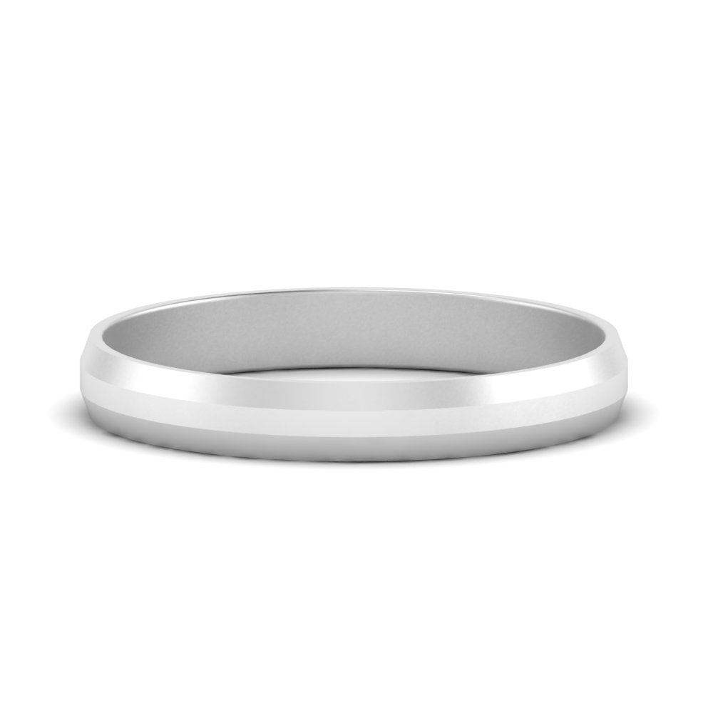 Wedding Band Beveled Edge Matte Fascinating Diamonds