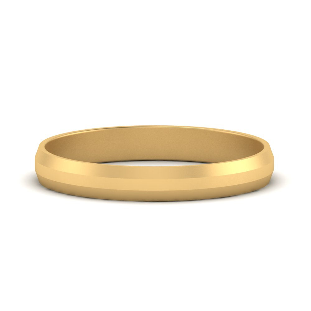 Wedding Band Beveled Edge Matte Fascinating Diamonds