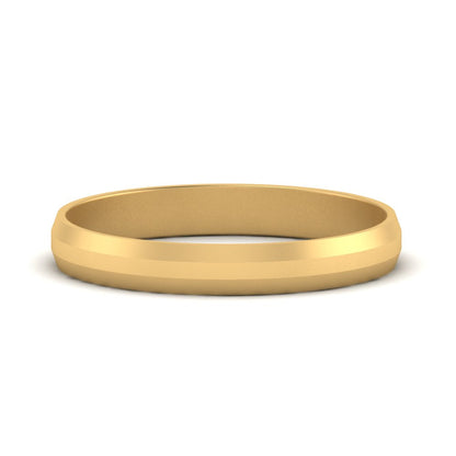 Wedding Band Beveled Edge Matte Fascinating Diamonds