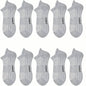 5-Pairs: Casual Ankle Boat Socks With Towel Bottom