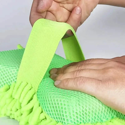 5-Pieces: Car Wash Mitt Chenille Microfiber Wash Sponge Scratch Free