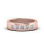 Flat Flush Set Mens Wedding Band Fascinating Diamonds