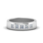Flat Flush Set Mens Wedding Band Fascinating Diamonds