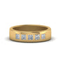 Flat Flush Set Mens Wedding Band Fascinating Diamonds
