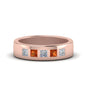 Flat Flush Set Mens Wedding Band Fascinating Diamonds