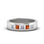 Flat Flush Set Mens Wedding Band Fascinating Diamonds