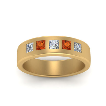 Flat Flush Set Mens Wedding Band Fascinating Diamonds