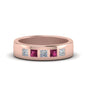 Flat Flush Set Mens Wedding Band Fascinating Diamonds