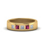 Flat Flush Set Mens Wedding Band Fascinating Diamonds