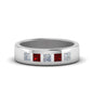 Flat Flush Set Mens Wedding Band Fascinating Diamonds