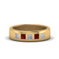 Flat Flush Set Mens Wedding Band Fascinating Diamonds