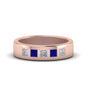 Flat Flush Set Mens Wedding Band Fascinating Diamonds