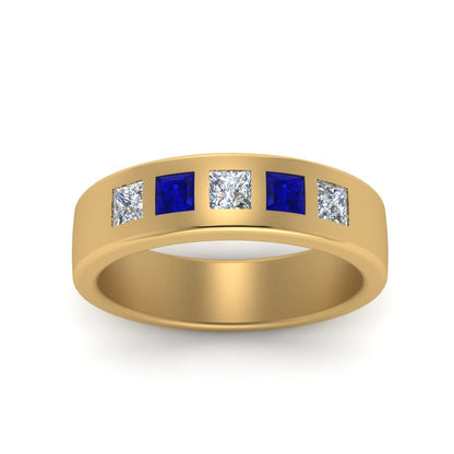 Flat Flush Set Mens Wedding Band Fascinating Diamonds
