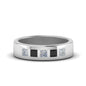 Flat Flush Set Mens Wedding Band Fascinating Diamonds