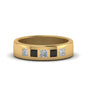 Flat Flush Set Mens Wedding Band Fascinating Diamonds
