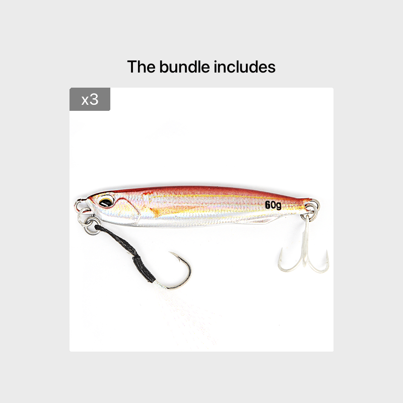 B&U Metal Cast Jig - 3D Printed Spoon Casting Jigging for Saltwater Fishing - 30G/40G/60G Artificial Bait Tackle with Enhanced Durability and Realistic Design NovaCart