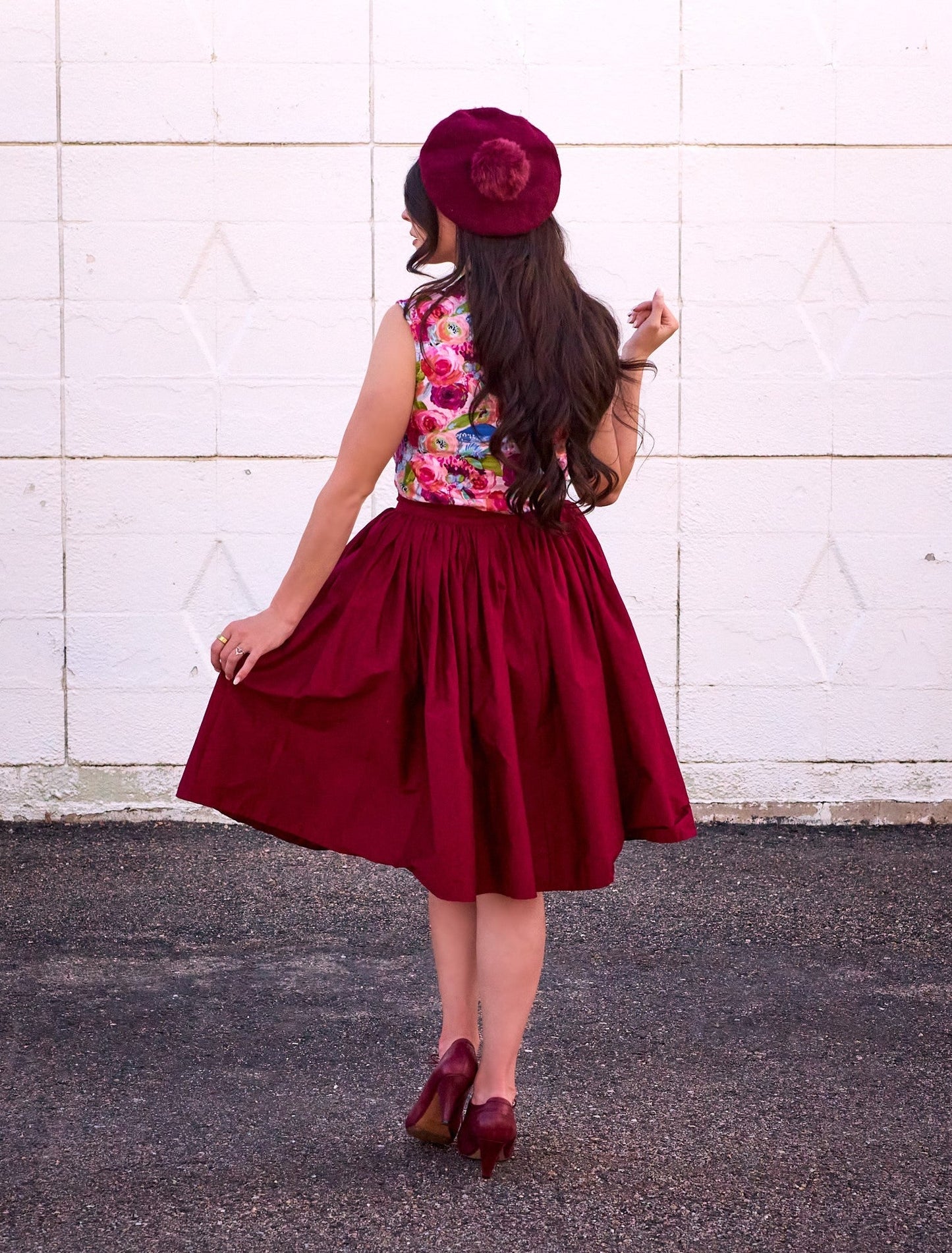 Watercolor Floral Bow Top - XS only, 1 left! Retrolicious
