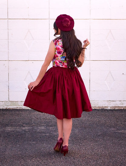 Watercolor Floral Bow Top - XS only, 1 left! Retrolicious