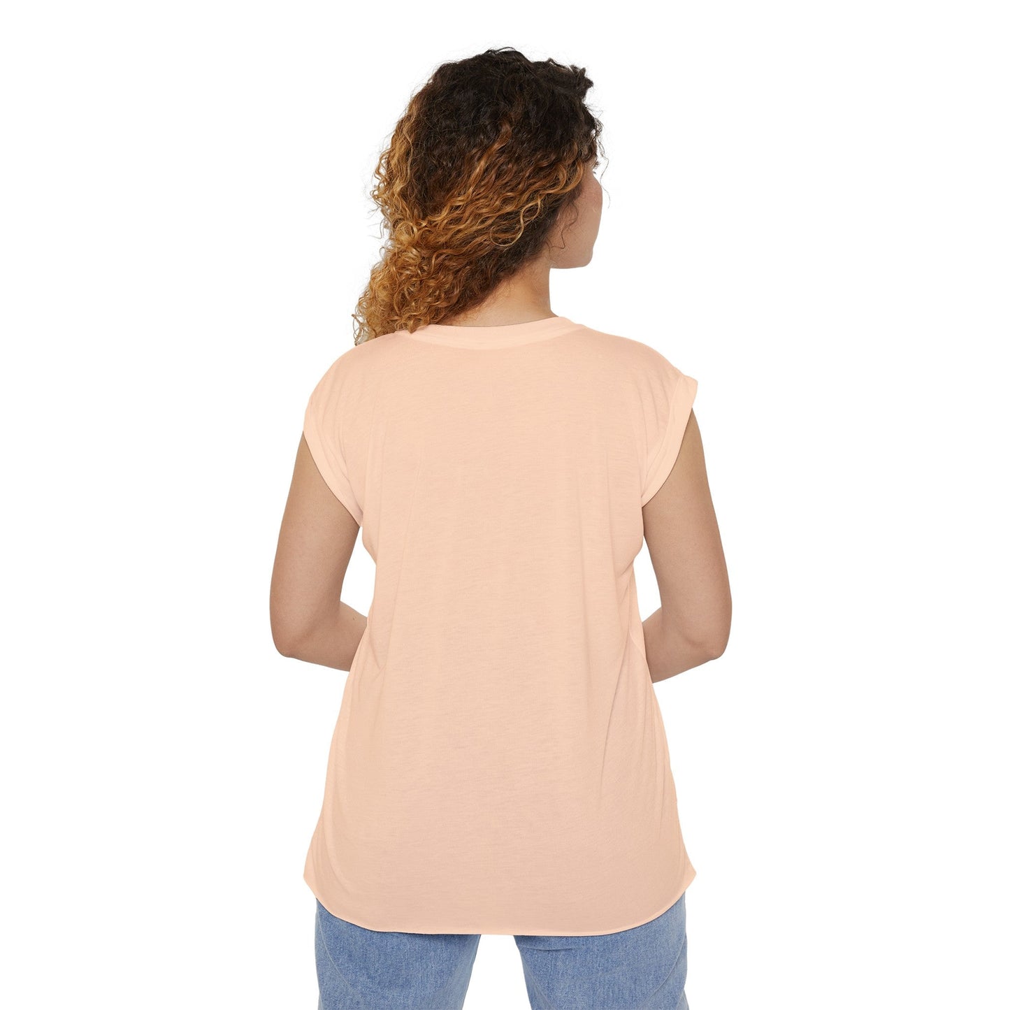 Women’s Flowy Rolled Cuffs Muscle Tee Grayceful LLC