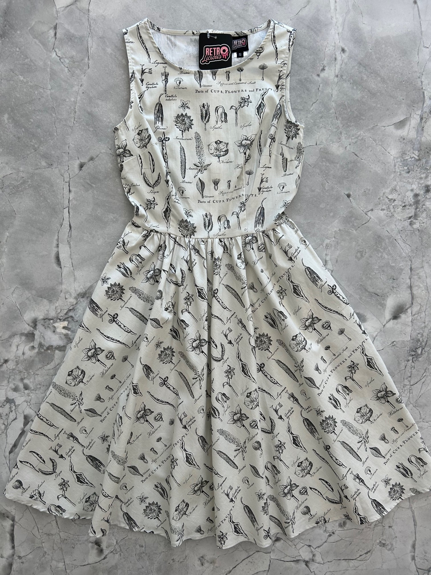 Flower Parts Vintage Dress Retrolicious