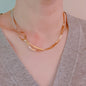 Knotted Two Tone Herringbone Chain Necklace Shop Style & More | Fresh Looks, Everyday Deals & Free Shipping