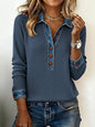Denim Collar Patchwork Pullover Knitwear Top – Women’s Street Style FitiqueFit